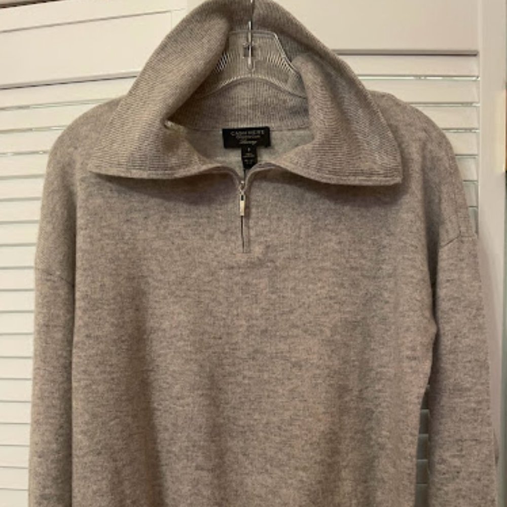NWT Charter Club Luxury Cashmere Small Heather Grey Sweater